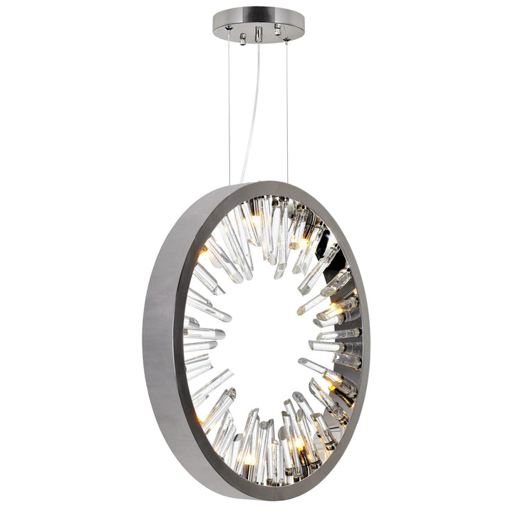 Polished Nickel with Crystal Chandelier - LV LIGHTING