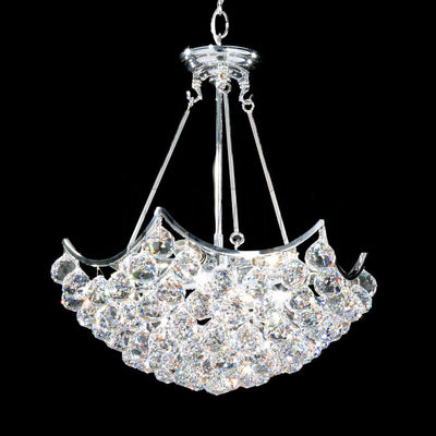Chrome with Crystal Drop Chandelier - LV LIGHTING