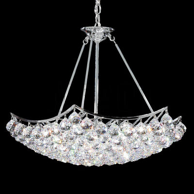 Chrome with Crystal Drop Chandelier - LV LIGHTING