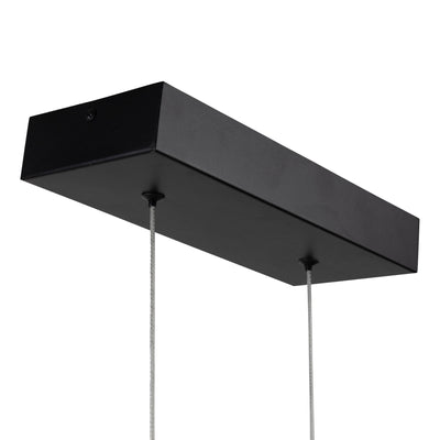 LED Matte Black Cubic Frame with Acrylic Diffuser Adjustable Chandelier