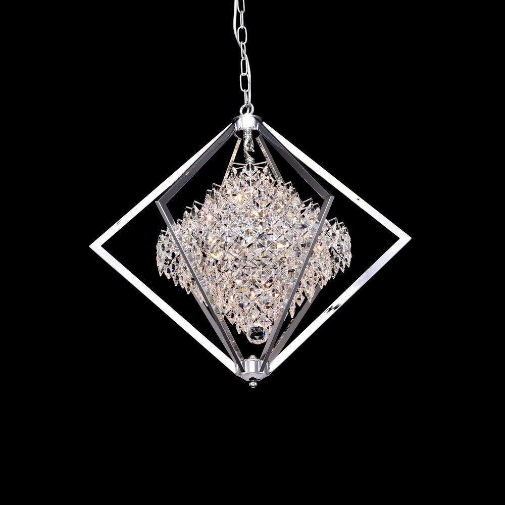 Chrome with Crystal Chandelier - LV LIGHTING