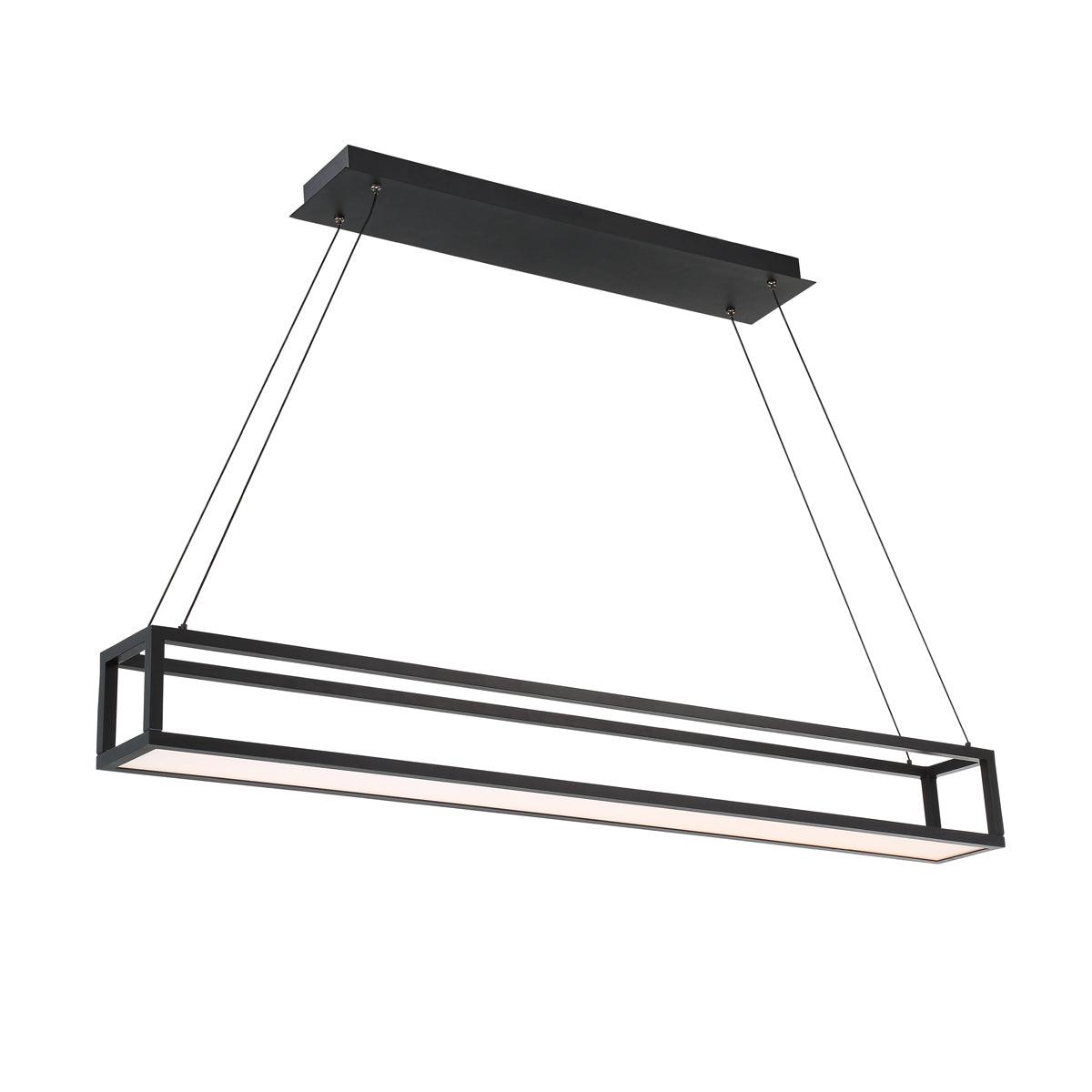 LED Aluminum Rectangular Frame Linear Pendant - LV LIGHTING