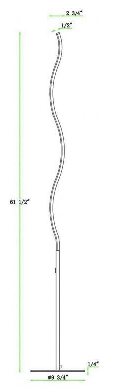 LED Chrome Curve Floor Lamp - LV LIGHTING