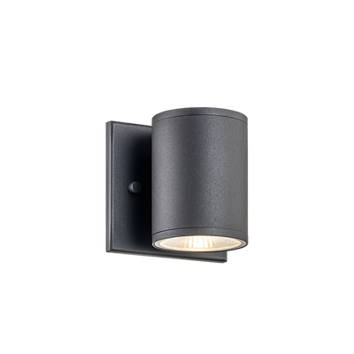 LED Steel Cylindrical Frame Outdoor Wall Sconce