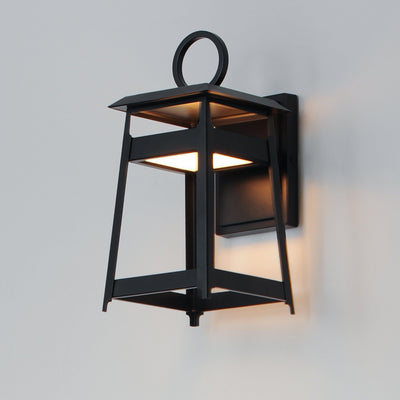 LED Black Aluminum Open Air Frame Outdoor Wall Sconce - LV LIGHTING