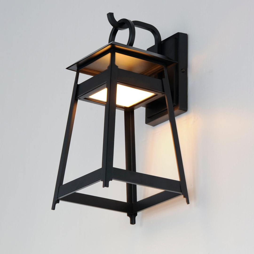 LED Black Aluminum Open Air Frame Outdoor Wall Sconce - LV LIGHTING