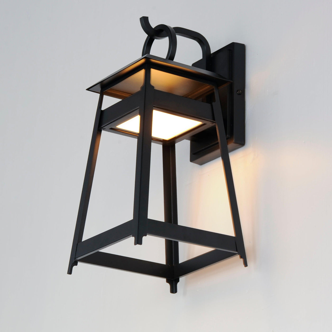 LED Black Aluminum Open Air Frame Outdoor Wall Sconce - LV LIGHTING