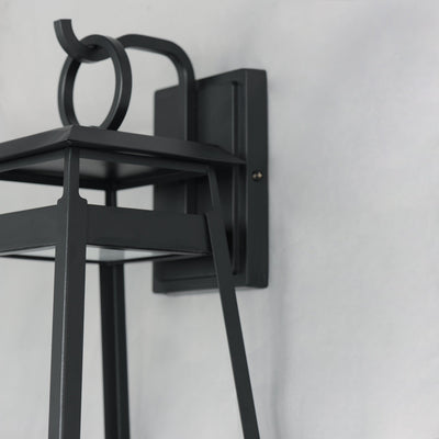 LED Black Aluminum Open Air Frame Outdoor Wall Sconce - LV LIGHTING
