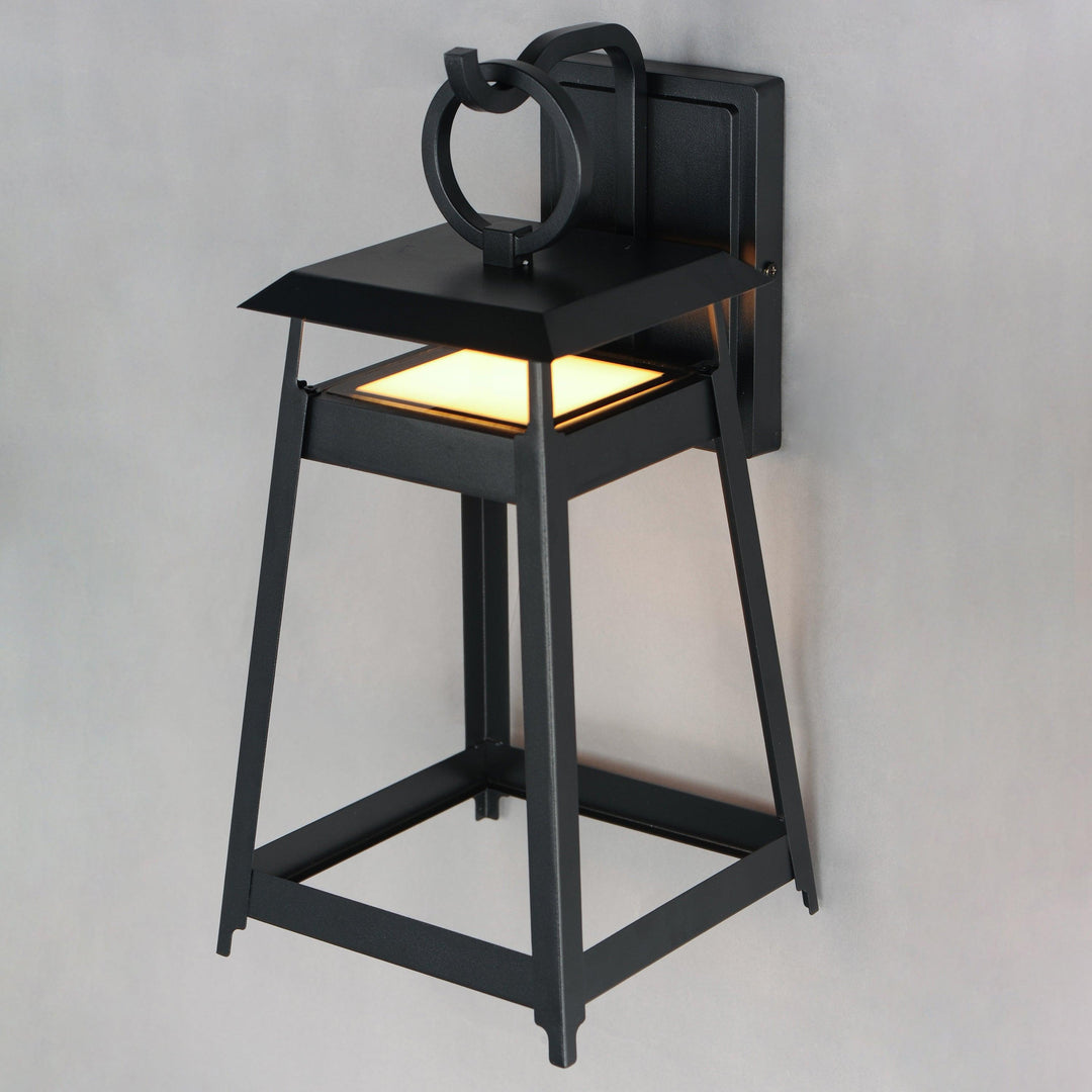 LED Black Aluminum Open Air Frame Outdoor Wall Sconce - LV LIGHTING