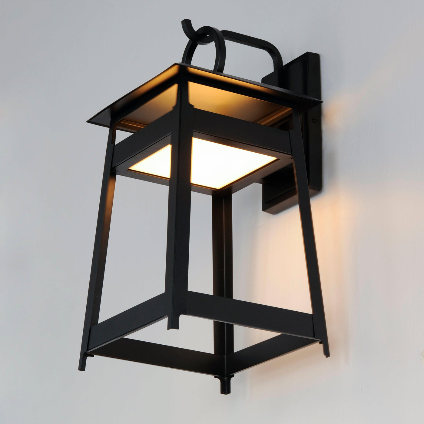 LED Black Aluminum Open Air Frame Outdoor Wall Sconce - LV LIGHTING