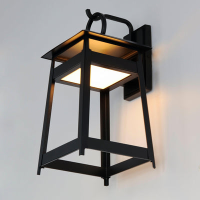 LED Black Aluminum Open Air Frame Outdoor Wall Sconce - LV LIGHTING