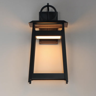 LED Black Aluminum Open Air Frame Outdoor Wall Sconce - LV LIGHTING
