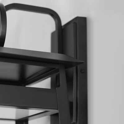 LED Black Aluminum Open Air Frame Outdoor Wall Sconce - LV LIGHTING