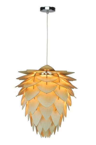 Natural Wood Artichoke Chandelier - LV LIGHTING