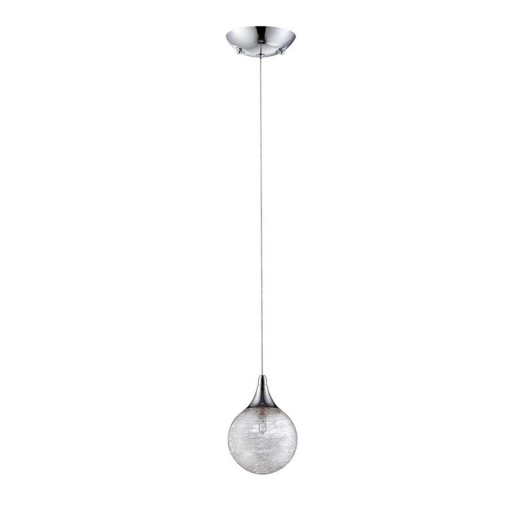 Chrome with Glass Globe 1 to 9 Light Pendant - LV LIGHTING