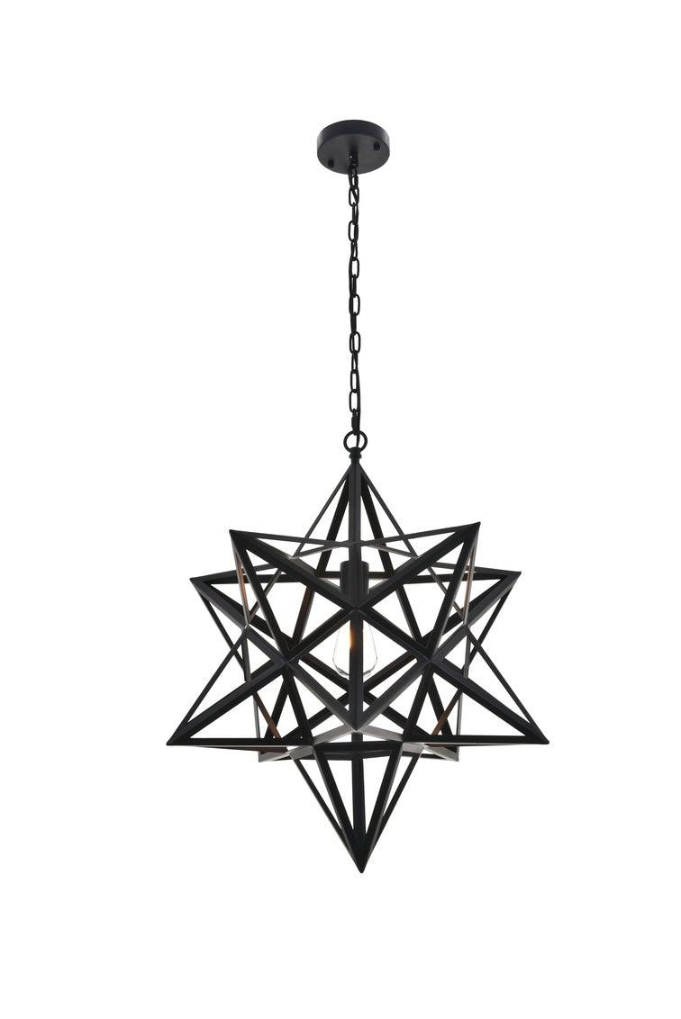Black Star Frame Pendant - LV LIGHTING