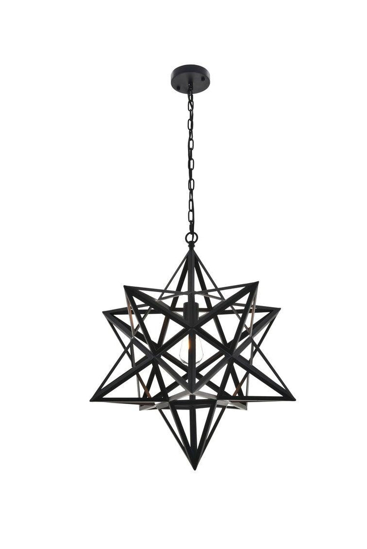 Black Star Frame Pendant - LV LIGHTING