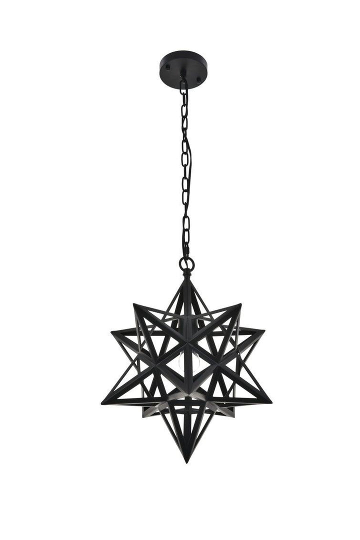 Black Star Frame Pendant - LV LIGHTING
