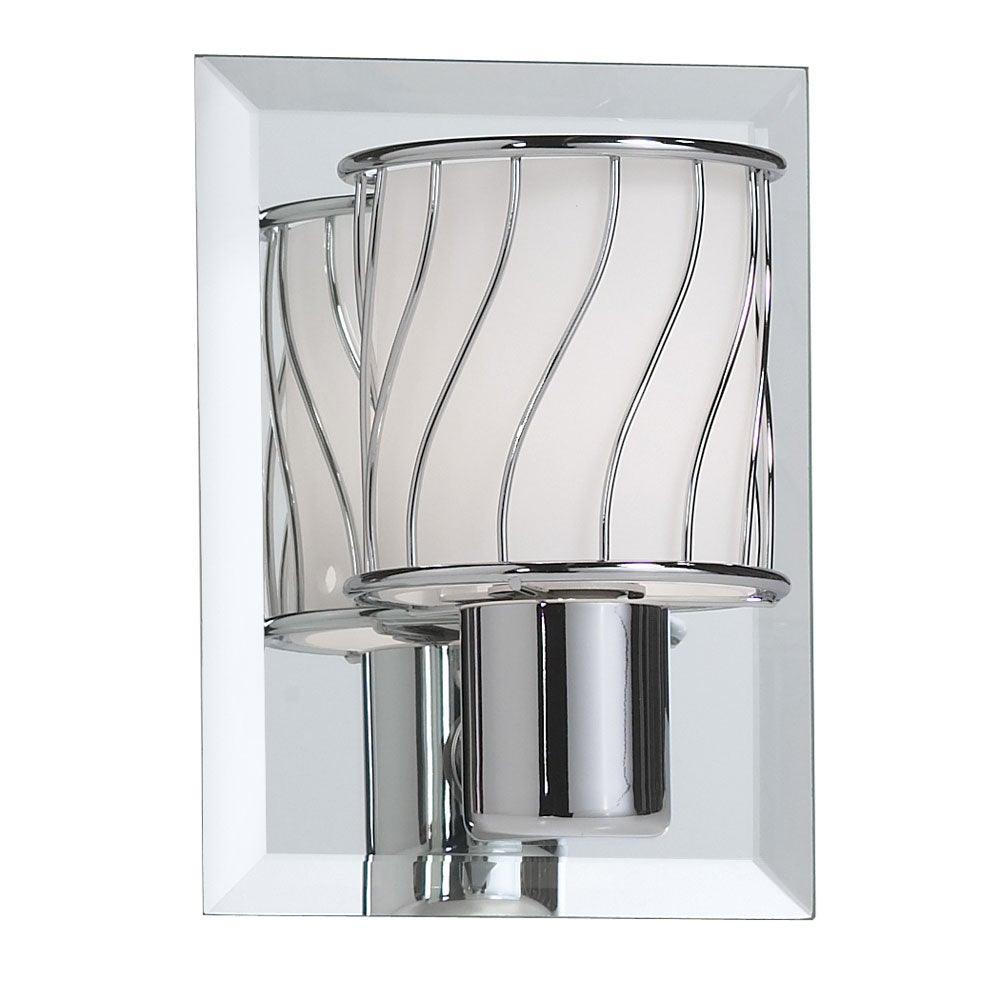 Chrome with White Shade Wall Sconce - LV LIGHTING