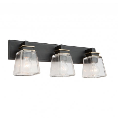 Steel Frame with Rectangular Glass Vanity Light