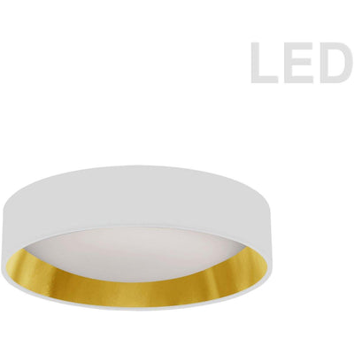 LED Round Fabric Shade Flush Mount - LV LIGHTING
