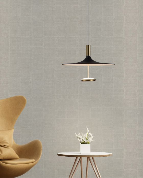 LED Antique Brass and Onyx Black Frame with Acrylic Diffuser Pendant