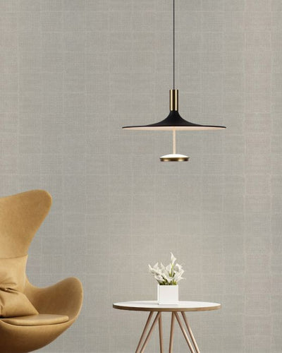 LED Antique Brass and Onyx Black Frame with Acrylic Diffuser Pendant