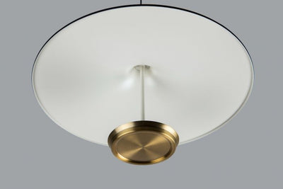 LED Antique Brass and Onyx Black Frame with Acrylic Diffuser Pendant