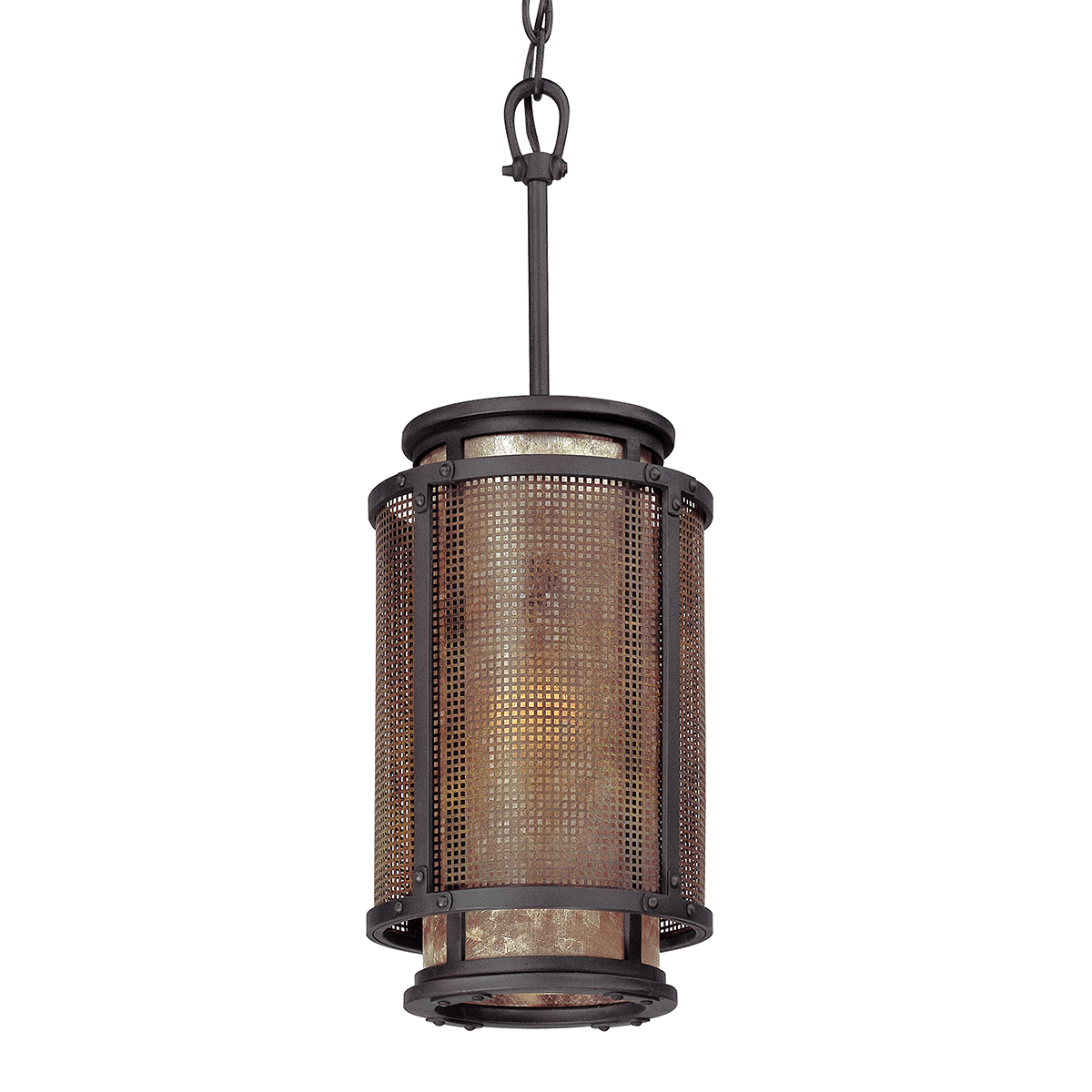 Copper Mountain Bronze with Mesh Shade Outdoor Pendant - LV LIGHTING