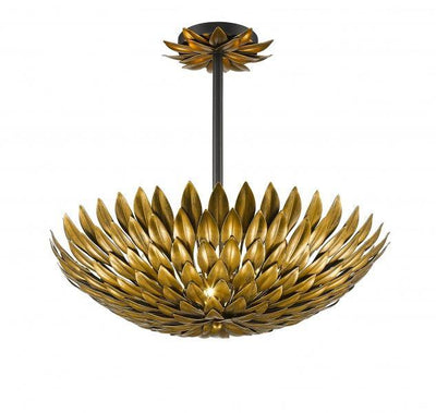 Steel Leaf Shade Chandelier - LV LIGHTING