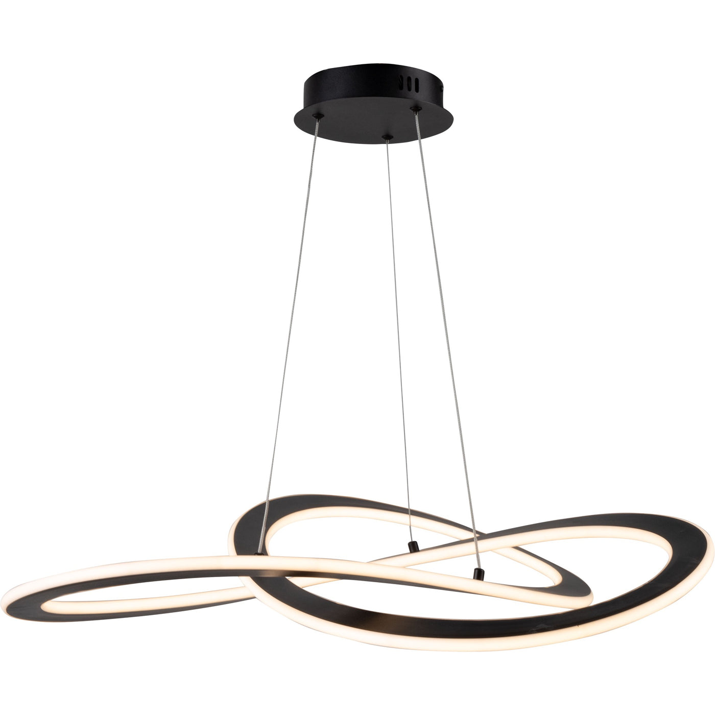 LED Black Curved Frame with Acrylic Diffuser Chandelier