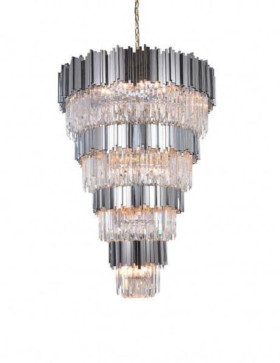 Steel Frame with Crystal 4 Tiers Chandelier - LV LIGHTING