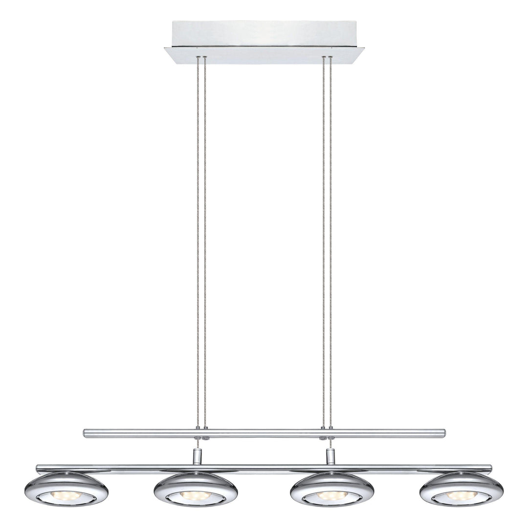 LED Chrome with 4 Light Pendant - LV LIGHTING