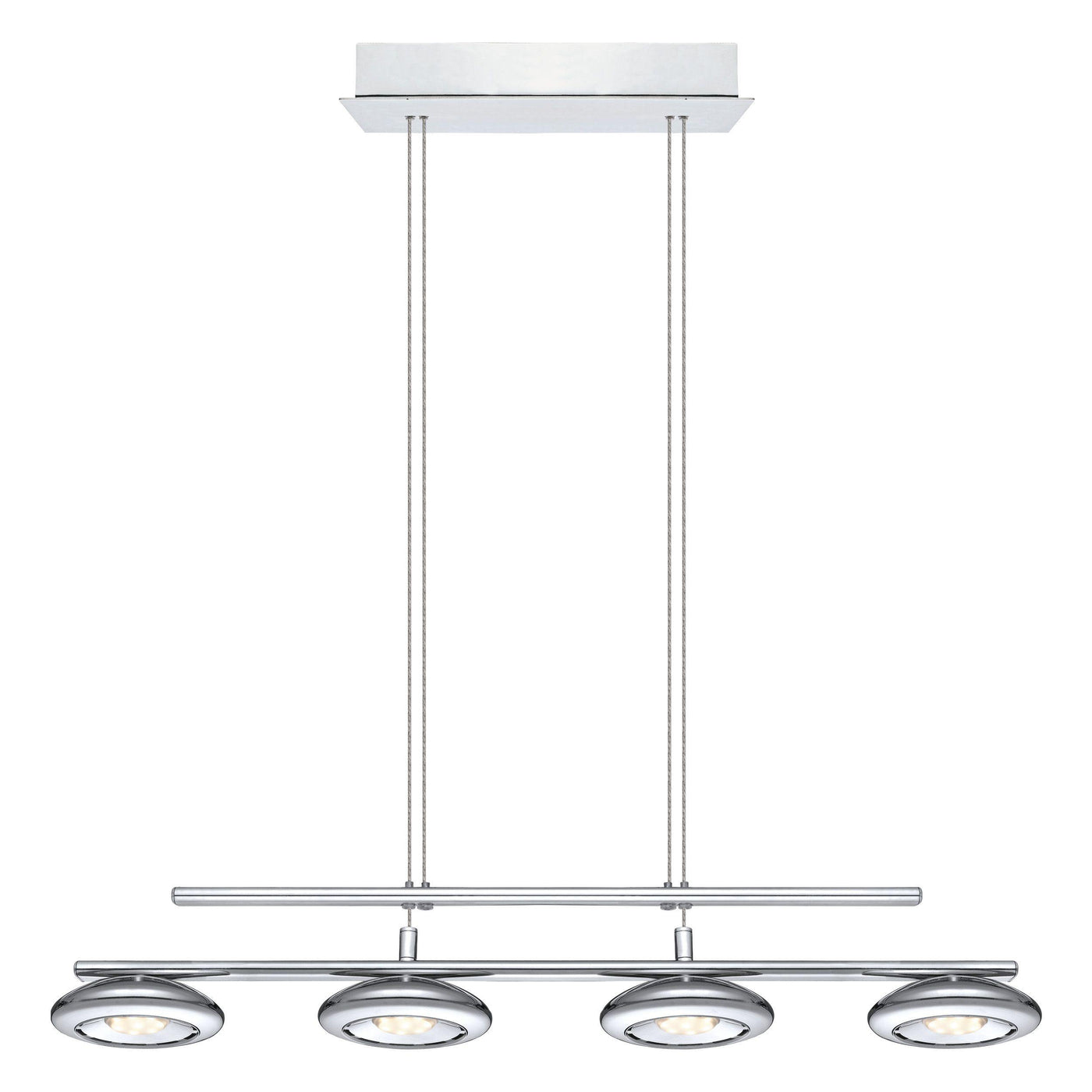 LED Chrome with 4 Light Pendant - LV LIGHTING