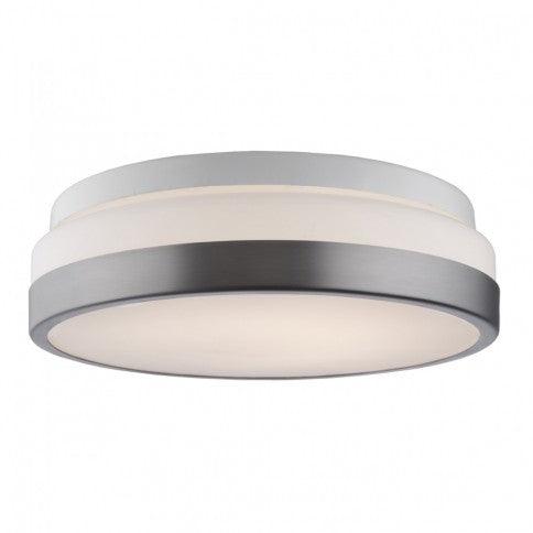 LED Brushed Nickel Frame with Frosted Glass Diffuser Flush Mount - LV LIGHTING
