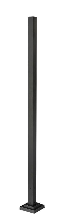Black Cast Aluminum with Rectangular Outdoor Post - LV LIGHTING