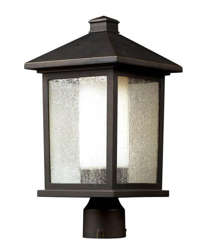 Aluminum with Matte Opal Cylindrical Outdoor Post Light - LV LIGHTING