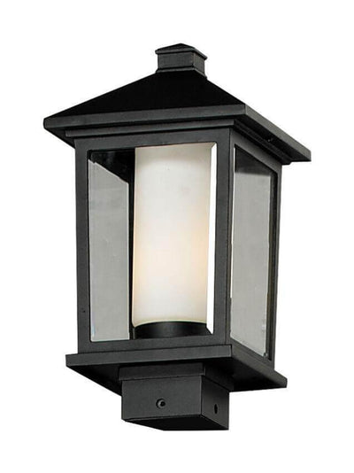 Aluminum with Matte Opal Cylindrical Outdoor Post Light - LV LIGHTING