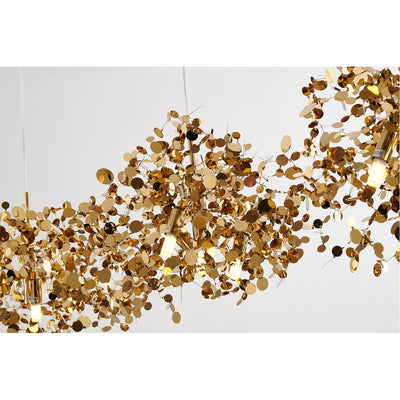 Steel with Sparkle Confetti Shade Linear Pendant