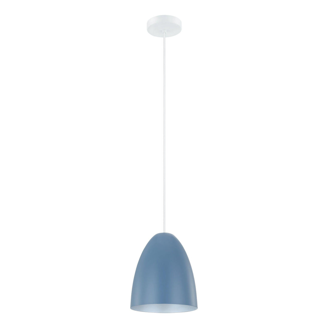 White with Blue Single Light Pendant - LV LIGHTING