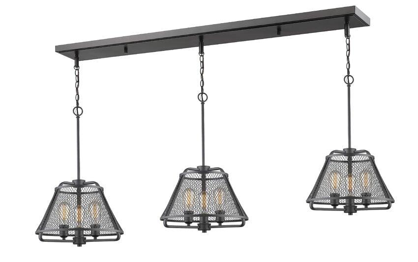 Vintage Industrial Staggered Mesh Shade Pendant - LV LIGHTING