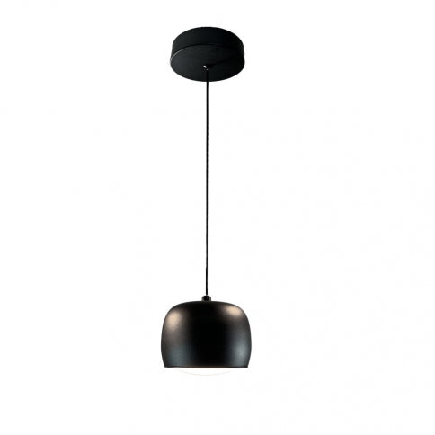 LED Semi Matte Black Frame Single Pendant