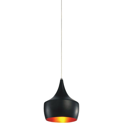 Black with Gold Shade Pendant - LV LIGHTING