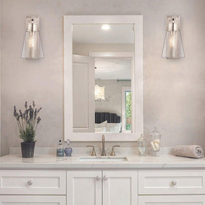 Steel with Clear Glass Shade Wall Sconce - LV LIGHTING