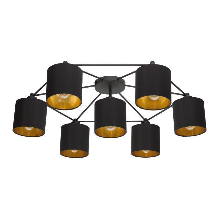 Black with Gold Flush Mount - LV LIGHTING