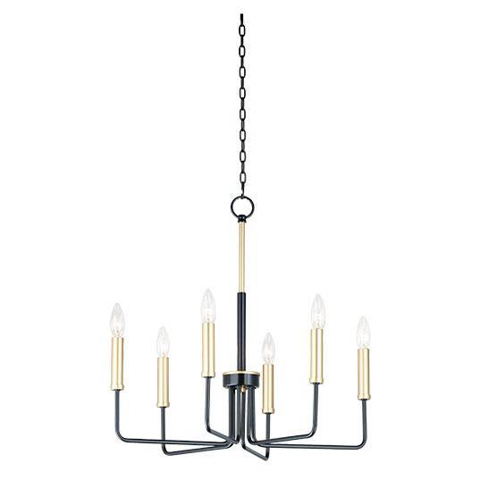 Black Arms with Gold Candle Chandelier - LV LIGHTING