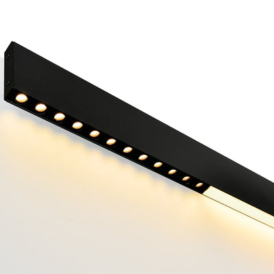 LED Black Frame with Spot and Light Bar Linear Pendant