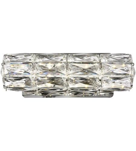 LED Chrome with Crystal Wall Sconce - LV LIGHTING