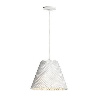 Concrete Cast Shade with Woven Pattern Pendant - LV LIGHTING