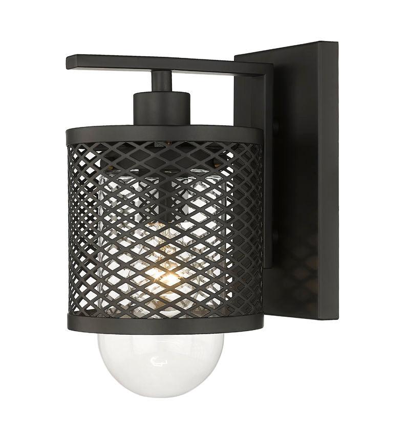 Steel Classical Mesh Caged with Clear Glass Shade Wall Sconce - LV LIGHTING